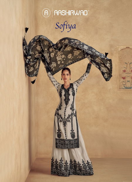 Sofiya By Aashirwad Premium Chinnon Silk Readymade Suits Exporters In India Catalog